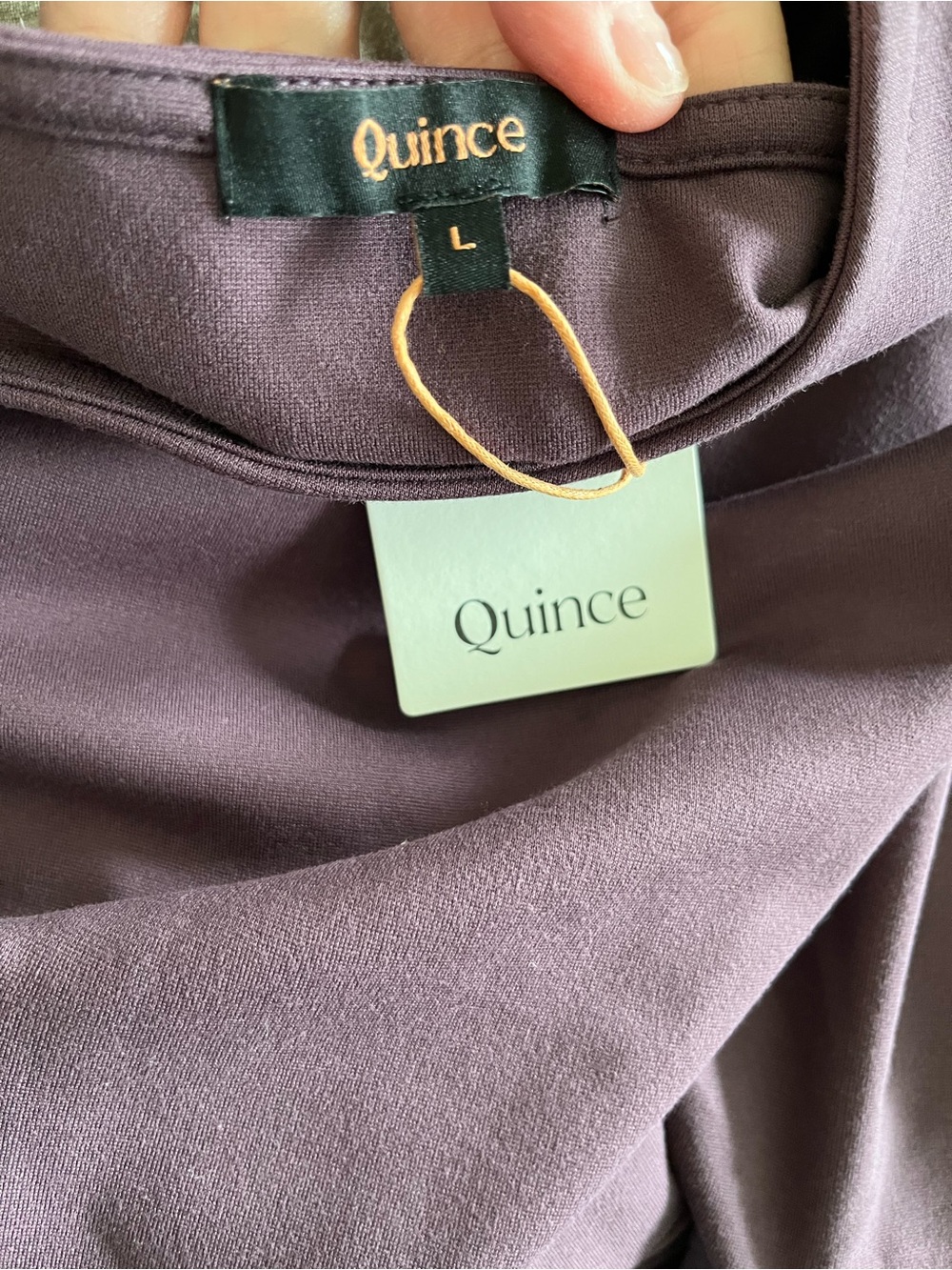 NWT Quince Ponte Cap-Sleeve Dress in Dark Orchid Purple Size Large - Picture 5 of 16
